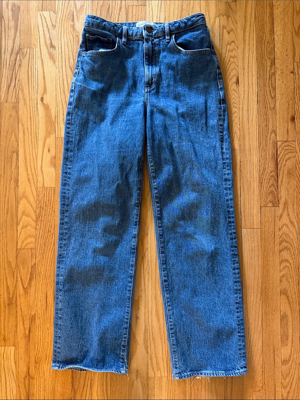 Artisans 29 Denim Forum Relaxed Straight-Leg Jeans in Blue great cond